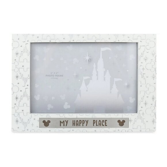 Disney Mickey Fantasyland Castle Photo Picture Frame -“My Happy Place” - Picture 1 of 4